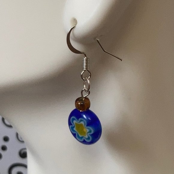 Millefiori Multicolor Flower Glass Beads set - Picture 6 of 13